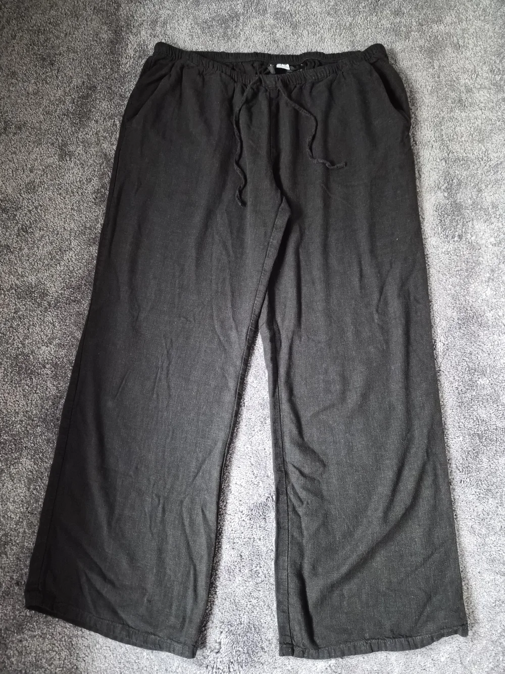 H&M Divided Linen Blend Drawstring Pants